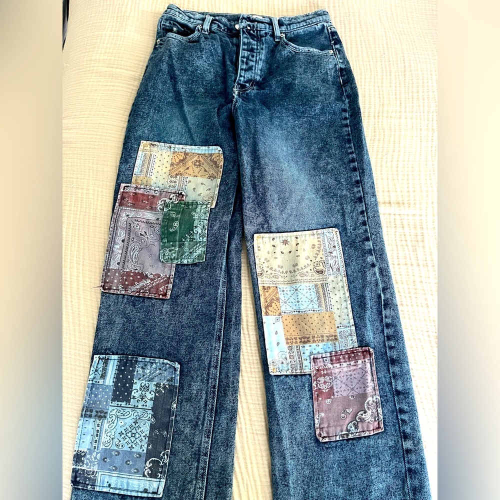 SO High Rise Patch Jeans